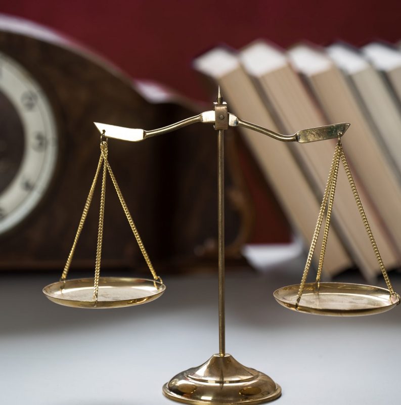 legal-2 scales of justice books and clock
